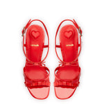 Brooks Sandal In Scarlet Patent Leather