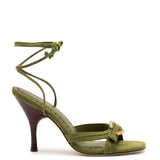 Verona Strappy Sandal In Seaweed Suede