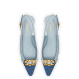 Franca Pump In Blue Denim