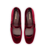 Blair Flatform In Wine Velvet