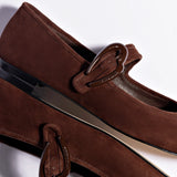 Verona Ballet Flat In Brown Suede