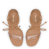 Gloria Sandal In Tan Leather and Vinyl