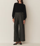 LAWRENCE PANT -- BLACK HERRINGBONE