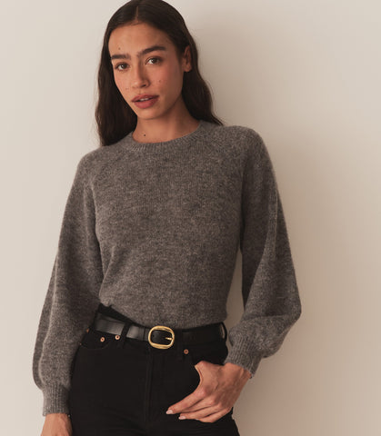 MARSENA SWEATER -- DARK HEATHER GREY