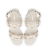 Milan Sandal In Ivory Leather