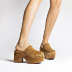 Miso Platform Clog In Latte Velvet