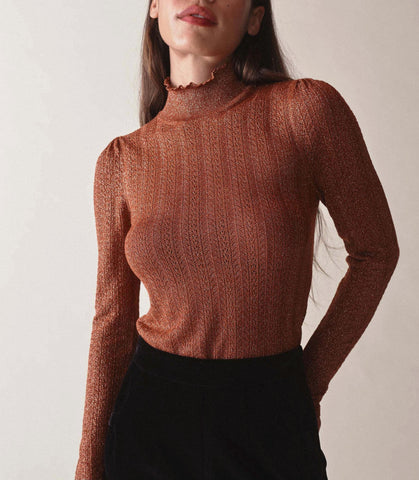 MINOU TURTLENECK -- PERSIMMON