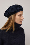 Muhlbauer Nessie Velvet Beret in Navy