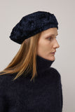 Muhlbauer Nessie Velvet Beret in Navy