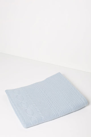 CABLE CASHMERE THROW BLANKET