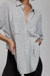 RUE BUTTON-UP CASHMERE TOP