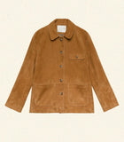 NOLAN SUEDE JACKET -- WILD CHICORY