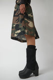 No.6 9" Pull On Shearling Clog Boot on High Heel in Black Suede on Black Base