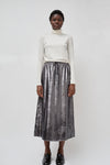 No.6 Inez Skirt in Silver Pony Hair