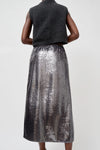 No.6 Inez Skirt in Silver Pony Hair