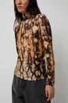 No.6 Rosa Turtleneck in Black Tie Dye Lace