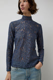 No.6 Scout Turtleneck in Indigo Lace