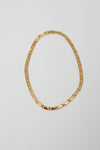 Numbering Rectangle Chain Link Necklace in Gold