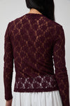 No.6 Ash Tee in Bordeaux Lace