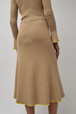 Rodebjer Fly Rib Skirt in Hazelnut