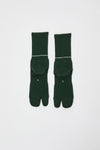 Rototo Merino Tabi Socks in Dark Green