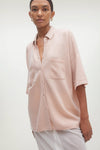 RUE BUTTON-UP CASHMERE TOP