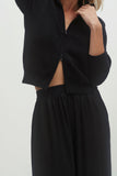 EVAN SILK WIDE LEG PANT