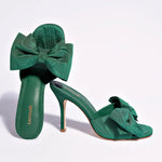 Elle Mule In Emerald Fabric