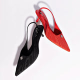 Maxine Pump In Red Fabric