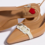 Franca Pump In Tan Patent Leather