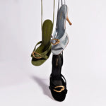 Verona Strappy Sandal In Seaweed Suede