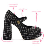 Emma Pump In Black Tweed