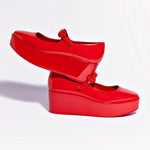 Blair Flatform In Scarlet Patent Leather